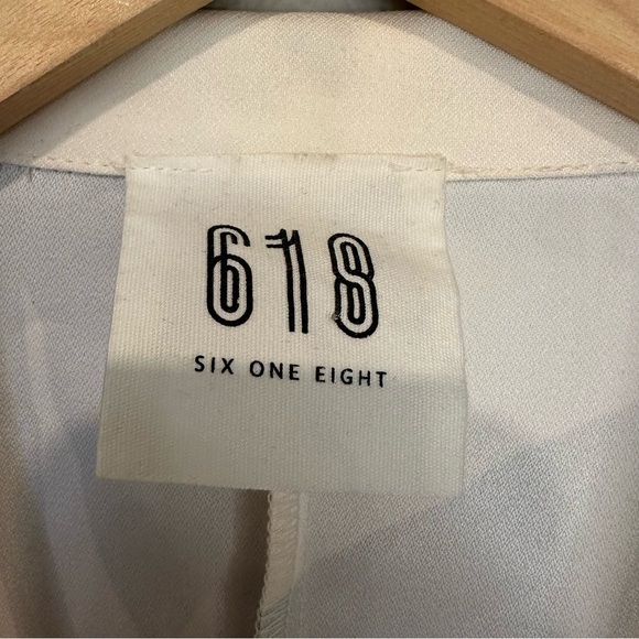 618 Palm Print Belted Blazer Jacket - Picture 6 of 16